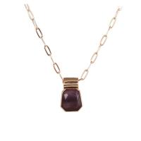 Gemstone Necklaces, Zinc Alloy, with Natural Stone, fashion jewelry & for woman Approx 16.92 Inch 