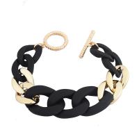 Zinc Alloy Resin Bracelets, with Resin, fashion jewelry & for woman & hollow Approx 7.48 Inch [