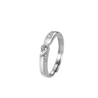 Cubic Zirconia Micro Pave Sterling Silver Finger Ring, 925 Sterling Silver, fashion jewelry & Unisex & micro pave cubic zirconia 