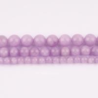 Lila Chalcedon, violetter Chalzedon, rund, poliert, DIY & verschiedene Größen vorhanden, violett, Länge:ca. 38 cm, verkauft von Strang[
