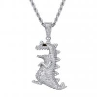Zinc Alloy Cubic Zirconia Necklace, fashion jewelry & micro pave cubic zirconia & for man 60cm 