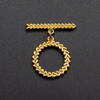 Brass Toggle Clasp, 18K gold plated, DIY, golden [