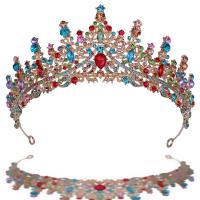 Bridal Tiaras, Zinc Alloy, plated & for woman & with rhinestone 150mm 