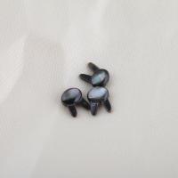 Schwarze Lippe Muschelperlen, Schwarze Muschel, Hase, DIY, schwarz, 8.9x6.9x3.6mm, verkauft von PC
