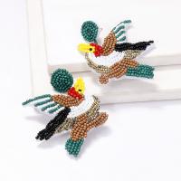 Glass Seed Beads Earring, Seedbead, Bird, handmade, fashion jewelry & for woman 