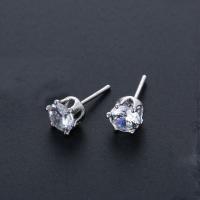 Cubic Zircon (CZ) Stud Earring, Titanium Steel, plated, fashion jewelry & micro pave cubic zirconia & for woman 