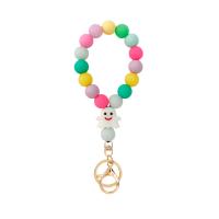 Silicone Key Chain, with Zinc Alloy, fashion jewelry & for woman, multi-colored cm 