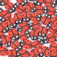 Polymer Clay Jewelry Beads, Ladybug, DIY, red, 10mm, Approx [