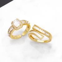 Cubic Zirconia Micro Pave Brass Finger Ring, plated, fashion jewelry & micro pave cubic zirconia Inner Approx 17mm 