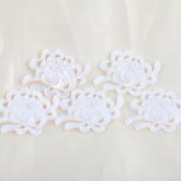 Cáscara blanca colgantes, Nácar Blanca, Flor, Bricolaje, Blanco, 33.3x24.3x2.8mm, Vendido por UD