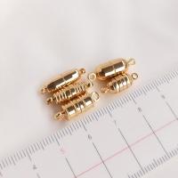 Brass Magnetic Clasp, real gold plated, DIY golden 