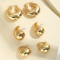 Zinc Alloy Leverback Earring, three pieces & fashion jewelry & for woman, gold 