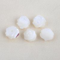 Turbanschnecken Perlen, Blume, DIY, weiß, 8.2x4.6mm, verkauft von PC