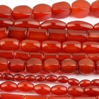 Natural Red Agate Beads, polished, DIY red Approx 38 cm 