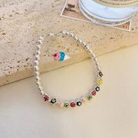 Bracelet d'émail en alliage de zinc, avec 6.6cm chaînes de rallonge, bijoux de mode & pour femme, multicolore Environ 18.3 cm, Vendu par PC