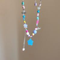 Resin Zinc Alloy Necklace, with Resin, with 6cm extender chain, fashion jewelry & for woman Approx 35 cm 