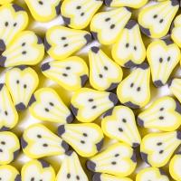 Fruit Polymer Clay Beads, Pear, DIY, yellow, 10mm, Approx 