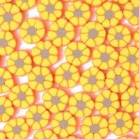 Flower Polymer Clay Beads, Sunflower, DIY, yellow, 10mm, Approx [