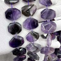 Perles améthystes Naturelles, améthyste, polygone, DIY & facettes, violet Environ 38 cm, Vendu par brin
