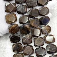 Perles Pierre bronzite, Pierre de Bronzite, polygone, DIY & facettes, couleurs mélangées Environ 38 cm, Vendu par brin