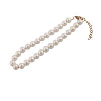 Pulseras de perlas plásticas, con acero inoxidable 304, Joyería & para mujer, 6x6mm, longitud:aproximado 8.54 Inch, Vendido por UD