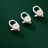 Sterling Silver Lobster Claw Clasp, 925 Sterling Silver, Daisy, plated, DIY & epoxy gel, silver color Approx 1.5mm [