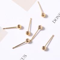 Gold Filled Ear Stud Component, plated, Unisex golden 