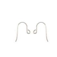 Pure Titanium Earring Hook, plated, DIY, original color, 21.6*13.5mm [