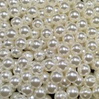 Perles en plastique ABS, Plastique ABS perle, Rond, DIY, blanc, 10mm, Vendu par PC[