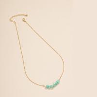 Gemstone Necklaces, Zinc Alloy, with Natural Stone, with 5cm extender chain, fashion jewelry & for woman, golden Approx 45 cm 