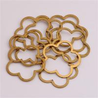 Brass Linking Ring, Flower, DIY, original color Approx [