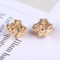 Gold Filled Corrugated Beads, plated, DIY, golden 