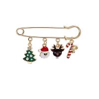Christmas Jewelry Brooch , Zinc Alloy, Christmas Design & for woman & enamel 