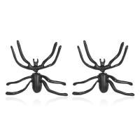 Zinc Alloy Stud Earring, Spider, plated, fashion jewelry & for woman, black 