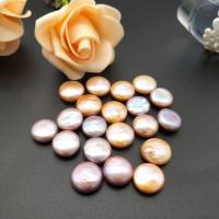 No Hole Cultured Freshwater Pearl Beads, Coin, DIY 