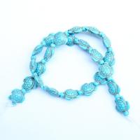 Perles en Turquoise synthétiques, DIY, vert Environ 38 cm, Vendu par brin