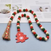 Christmas Hanging Decoration, Hemu Beads, with Linen, Christmas Design & multifunctional 