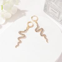 Zinc Alloy Leverback Earring, fashion jewelry & for woman & with rhinestone 
