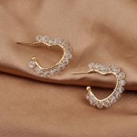 Crystal Jewelry Earring, Zinc Alloy, with Crystal, Heart, fashion jewelry & for woman 