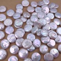 Coin Cultured Freshwater Pearl Beads, DIY, white, 17mm 