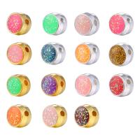 Enamel Zinc Alloy Beads, Round, plated, DIY 5mm, Approx 