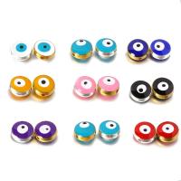 Zink Legierung Evil Eye Perlen, Zinklegierung, blöser Blick, plattiert, DIY & Emaille, keine, 10.5x5.9mm, ca. 500PCs/Tasche, verkauft von Tasche