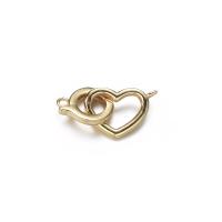 Sterling Silver Hook and Eye Clasp, 925 Sterling Silver, Heart, plated, DIY 