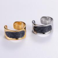 Stainless Steel Finger Ring, 304 Stainless Steel, plated, Unisex & enamel 