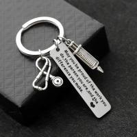304 Stainless Steel Key Clasp, fashion jewelry, Key ring mm,Pendant x50mm [