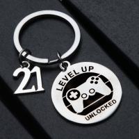 Stainless Steel Key Clasp, 304 Stainless Steel, fashion jewelry Key ring mm [