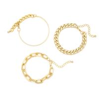 Fashion Zinc Alloy Bracelets, plated, three pieces & fashion jewelry & for woman 