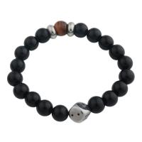 Agate Bracelets, with 304 Stainless Steel, fashion jewelry & Unisex, 12.5mm Approx 8.27 Inch 