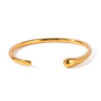 Stainless Steel Cuff Bangle, 304 Stainless Steel, 18K gold plated, fashion jewelry & for woman, golden, Inner Approx 62.7mm 