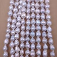 Drop Cultured Freshwater Pearl Beads, Teardrop, DIY, white, Length about 9-11mm Approx 38 cm 